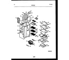 Frigidaire FPCEW24VWPW1 shelves and supports diagram