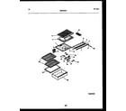 Frigidaire FPD14TPLL1 shelves and supports diagram