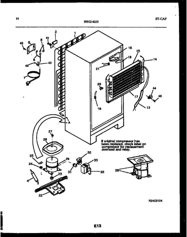 System and automatic defrost parts