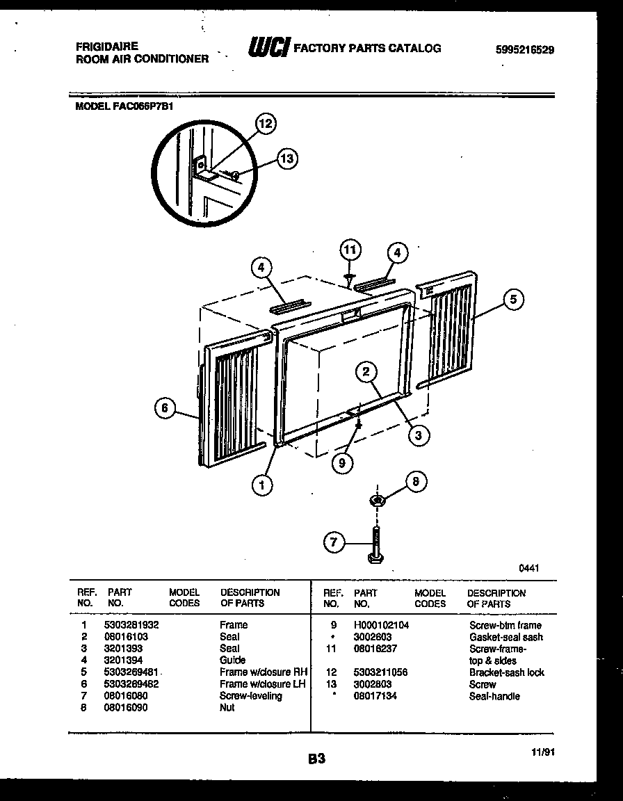 WINDOW MOUNTING PARTS