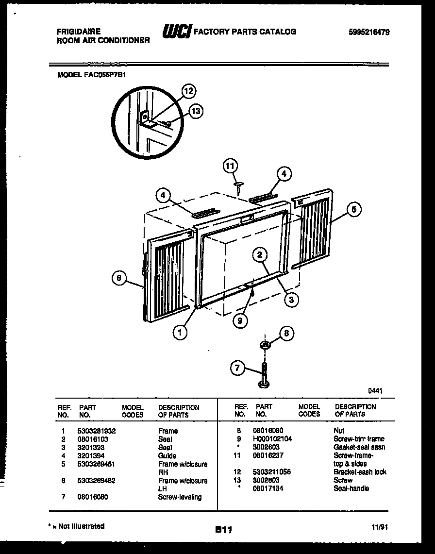 Window mounting parts