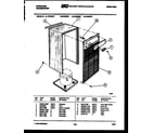 Frigidaire FED30P1 cabinet and control parts diagram