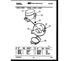 Frigidaire FED25P1 compressor parts diagram