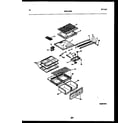 Frigidaire FPDA18TPLW1 shelves and supports diagram