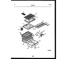 Frigidaire FPD17TLPW1 shelves and supports diagram