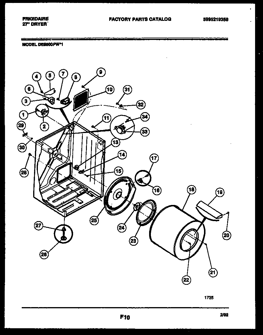 CABINET AND COMPONENT PARTS