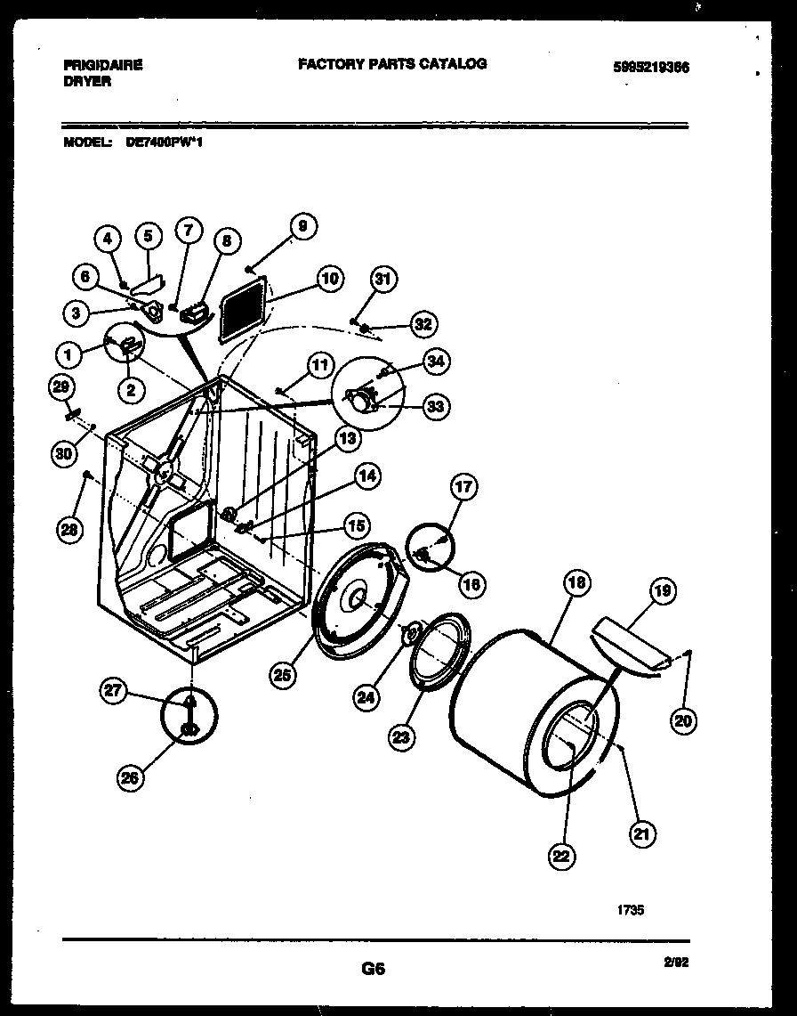 Cabinet and component parts