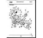 Frigidaire DG8600PW1 cabinet and component parts diagram
