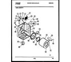 Frigidaire DE8600PW1 cabinet and component parts diagram