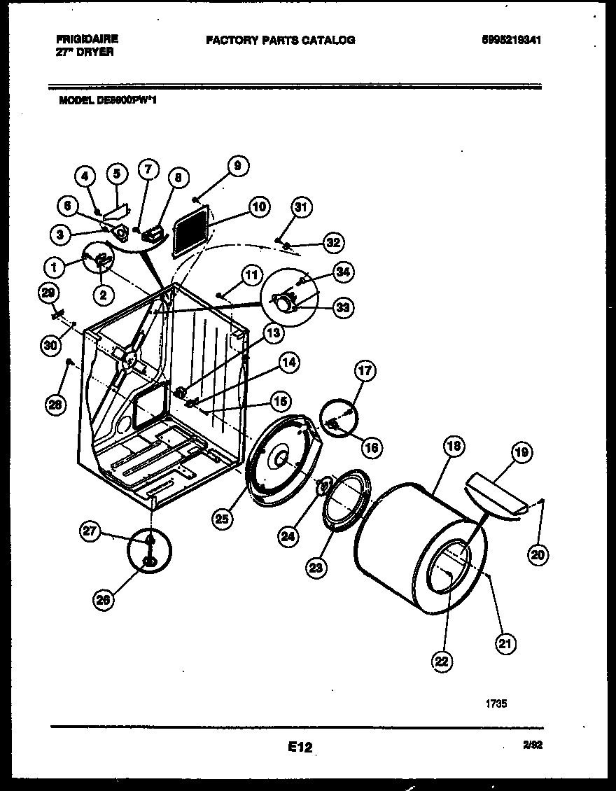 Cabinet and component parts