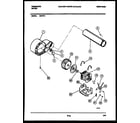 Frigidaire DEFW3 blower and drive parts diagram