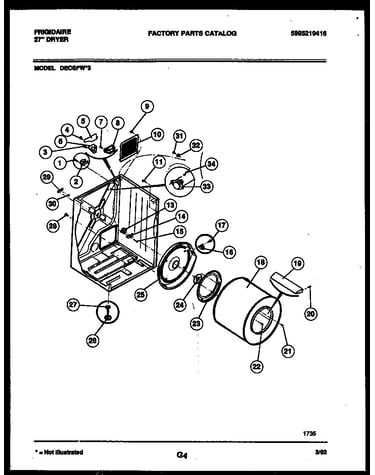 Cabinet and component parts