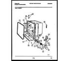 Frigidaire DW5800PW1 tub and frame parts diagram