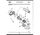 Frigidaire DGFW3 blower and drive parts diagram