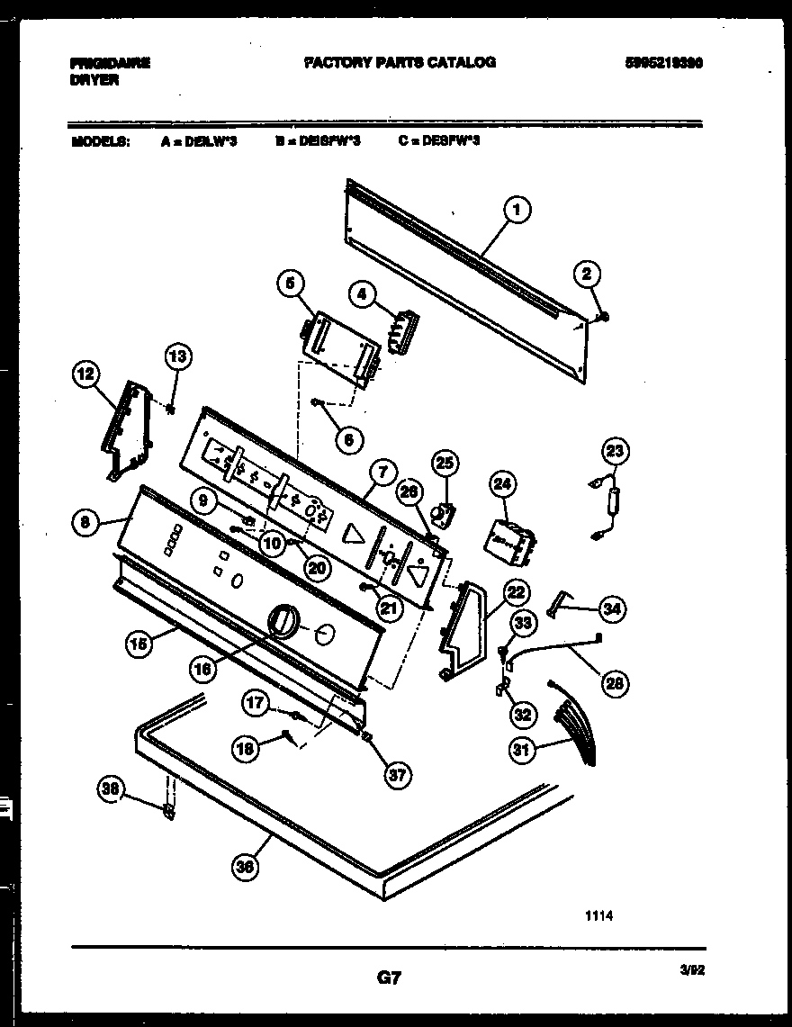 Console and control parts