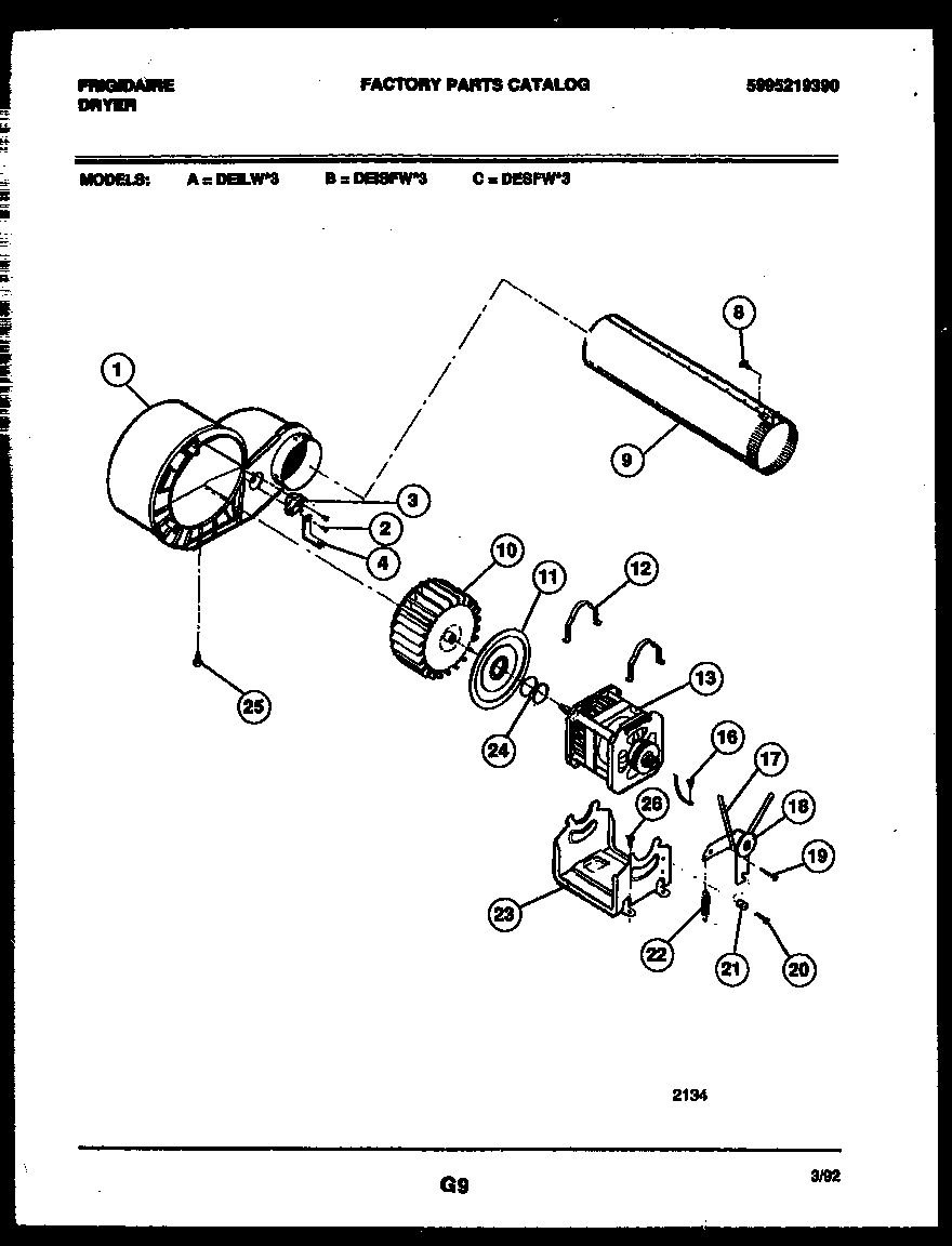 BLOWER AND DRIVE PARTS