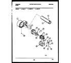 Frigidaire DEILW3 blower and drive parts diagram