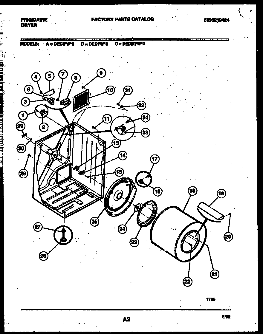 CABINET AND COMPONENT PARTS