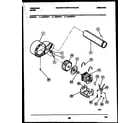 Frigidaire DEDMFL3 blower and drive parts diagram