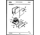 Tappan CG200SP2W1 door and broiler drawer parts diagram