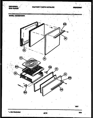 Door and broiler drawer parts