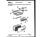 Frigidaire CE206SP2W0 backguard, cooktop and burner parts diagram