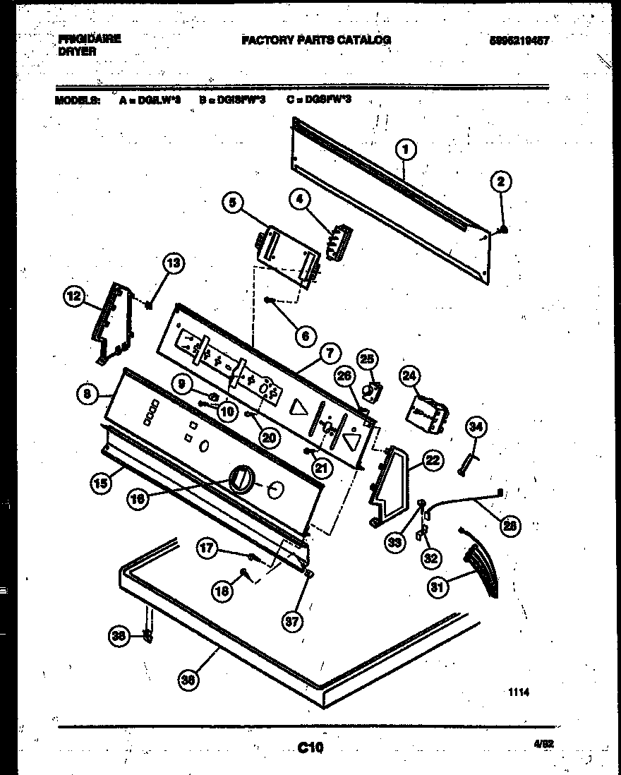 Console and control parts