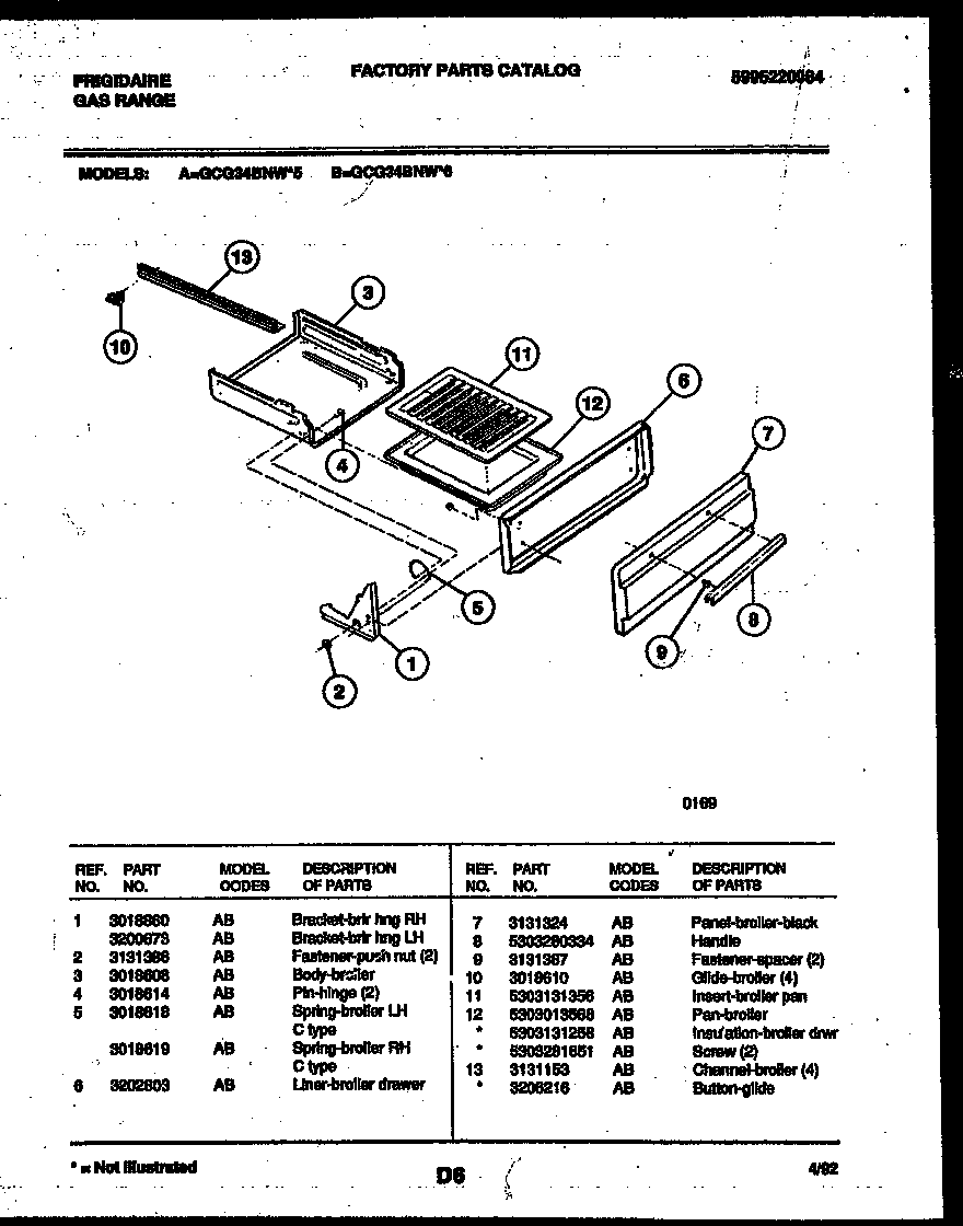 Broiler drawer parts