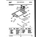 Frigidaire REG433MNW3 cooktop and broiler parts diagram