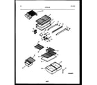 White-Westinghouse GTN217BH5 shelves and supports diagram