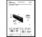 Frigidaire DB100PW1 console and control parts diagram
