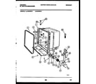 White-Westinghouse DB100PW1 tub and frame parts diagram