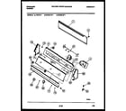 Frigidaire WDSCLW1 console and control parts diagram