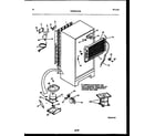 Frigidaire FPWW21TIRL0 system and automatic defrost parts diagram