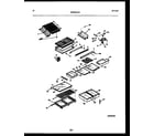 Frigidaire FPWW21TPW0 shelves and supports diagram