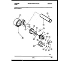 Frigidaire DG5520RW1 blower and drive parts diagram