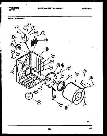 Cabinet and component parts