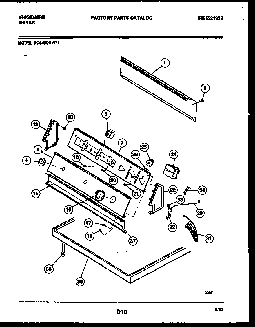 Console and control parts