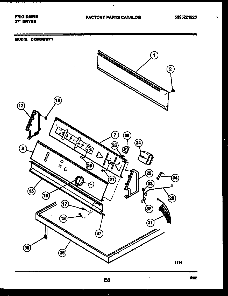 CONSOLE AND CONTROL PARTS