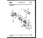 Frigidaire DE5520RW1 blower and drive parts diagram