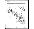 Frigidaire DE6420RW1 blower and drive parts diagram