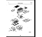 Frigidaire FPGS18TPLW0 shelves and supports diagram