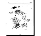 Frigidaire FPES21TRL0 shelves and supports diagram