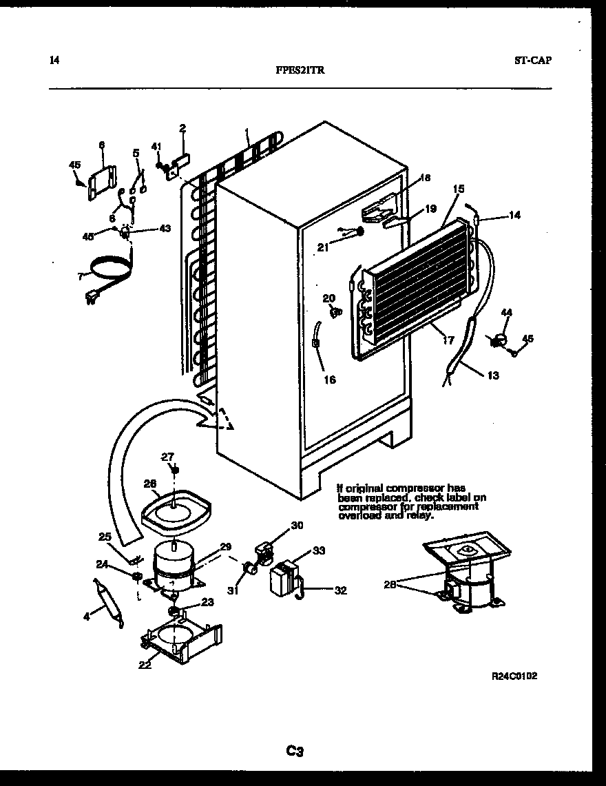 System and automatic defrost parts