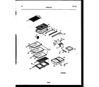 Frigidaire FPES21TIRW0 shelves and supports diagram