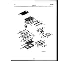Frigidaire FPES21TIRW0 shelves and supports diagram