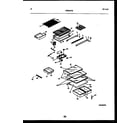 Frigidaire FPES19TRL0 shelves and supports diagram