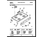 Tappan CG300SP2W1 cooktop parts diagram