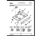 Tappan CG301SP2W1 cooktop parts diagram