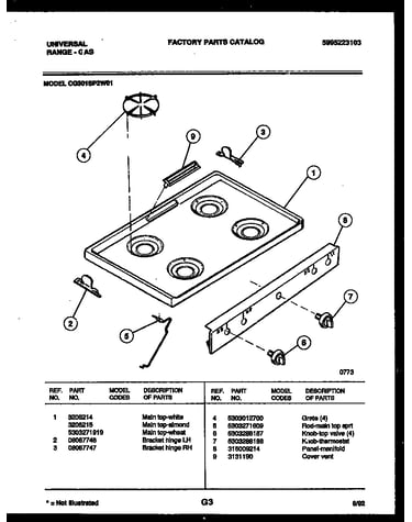 Cooktop parts